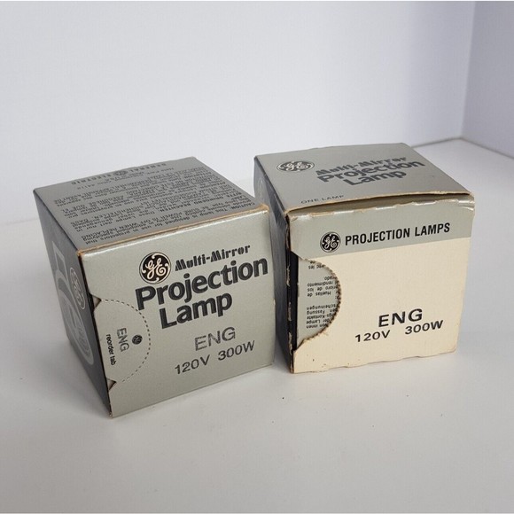 2 General Electric GE Multi Mirror Projection Lamp Bulb ENG 300W 120v Slide Proj - Picture 2 of 12